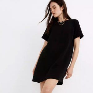 Madewell Black Sweatshirt Tee Dress